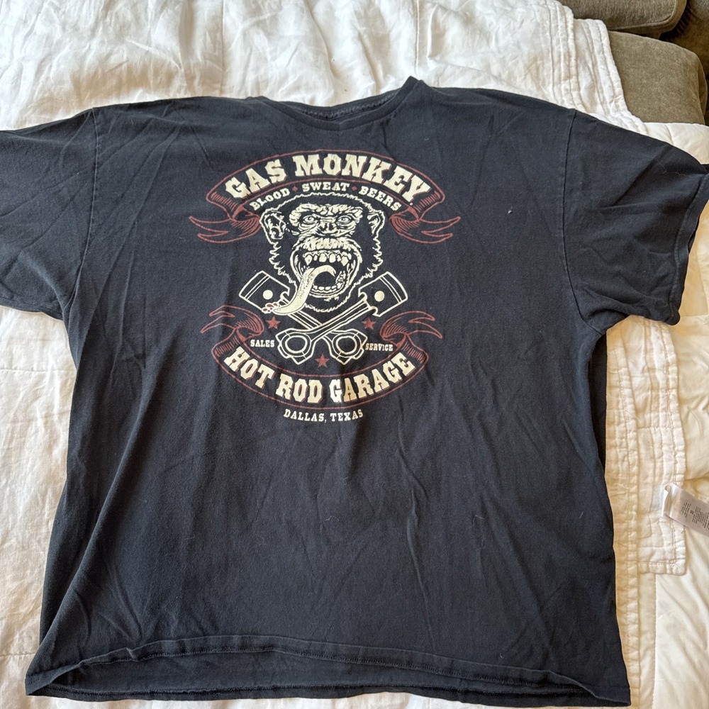 Gas Monkey Men's T-Shirt Black Short Sleeve XXL Motörhead Hard to Find New